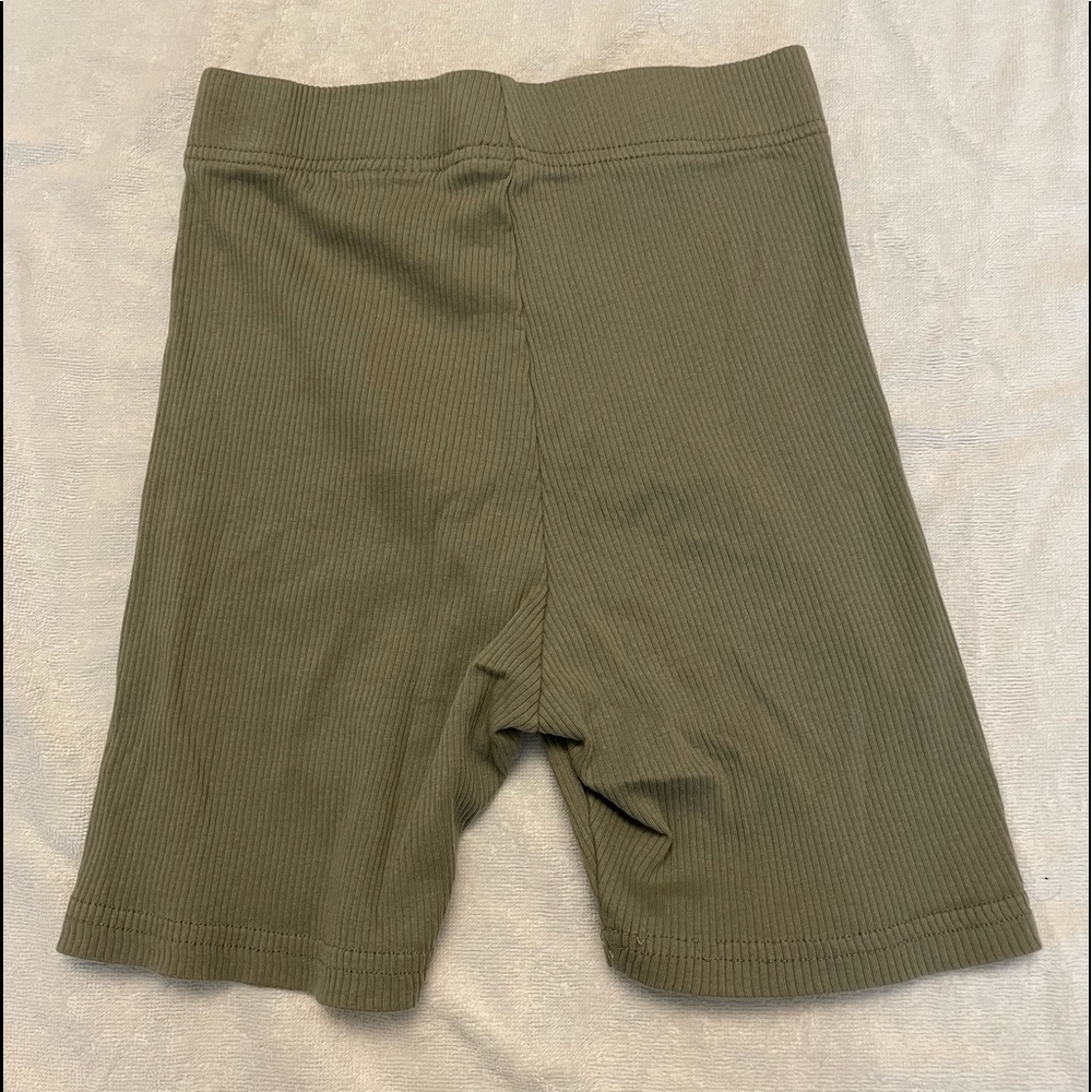 green biker shorts